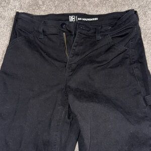 Black No Boundaries Juniors High Rise Carpenter Jeans, 32" Inseam